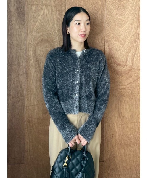 Mila Owen（ミラオーウェン） カーディガン クルーネックシャギー
