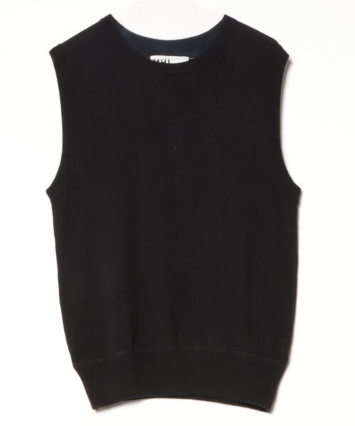 「MHL.」 ノースリーブニット LARGE ブラック メンズ
