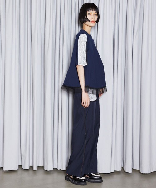 「MARECHAL TERRE」 半袖カットソー MEDIUM ブラック レディース_画像7