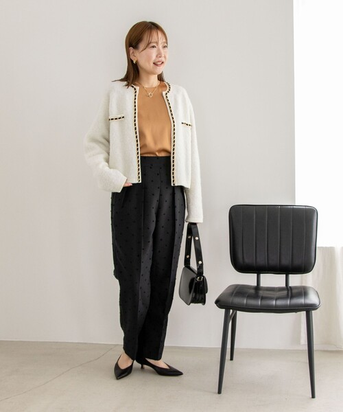 NOLLEY'S（ノーリーズ） ノーカラージャケット 38 グレー レディース