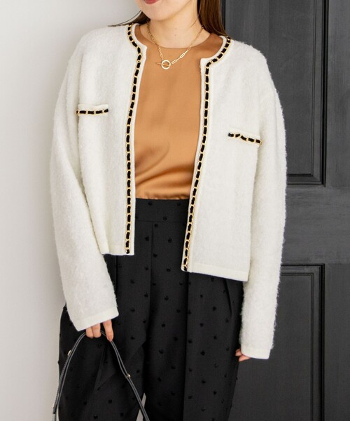 NOLLEY'S（ノーリーズ） ノーカラージャケット 38 グレー レディース