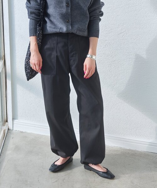 Spick & Span」 カーゴパンツ 40 ブラック レディース