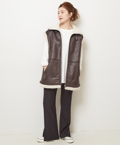 美品　スピック&スパン　ダウンベスト　spick and span ブラウン 美品 スピック&スパン ダウンベスト spick and span ブラウン