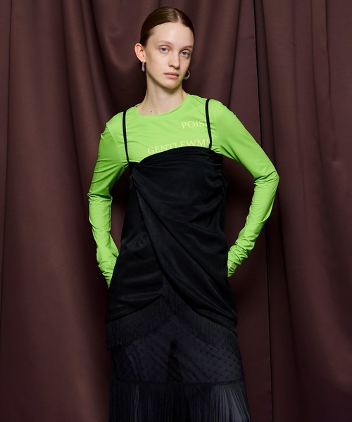 MAISON SPECIAL（メゾンスペシャル） Logo Sheer Top/ロゴタイポ