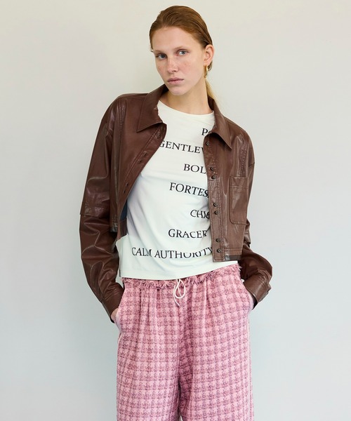 MAISON SPECIAL（メゾンスペシャル） Logo Sheer Top/ロゴタイポ