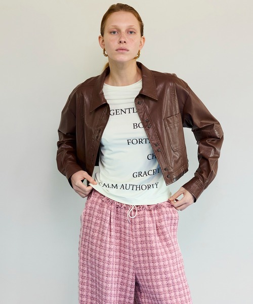 MAISON SPECIAL（メゾンスペシャル） Logo Sheer Top/ロゴタイポ