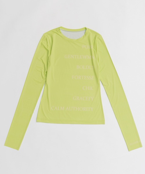 MAISON SPECIAL（メゾンスペシャル） Logo Sheer Top/ロゴタイポ