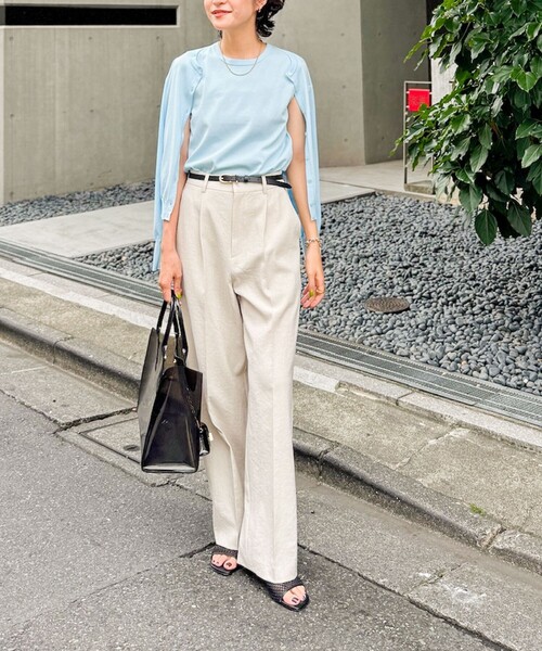 「NOLLEY'S Sophi」 ノースリーブニット 38 サックスブルー レディース_画像2