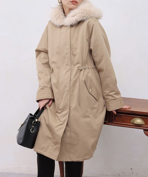 「Chez toi」 モッズコート FREE カーキ レディース_画像4