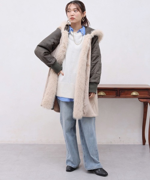 「Chez toi」 モッズコート FREE カーキ レディース_画像9