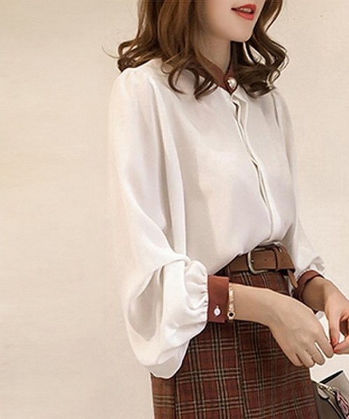 「Miniministore」 長袖ブラウス X-LARGE ホワイト レディース_画像5