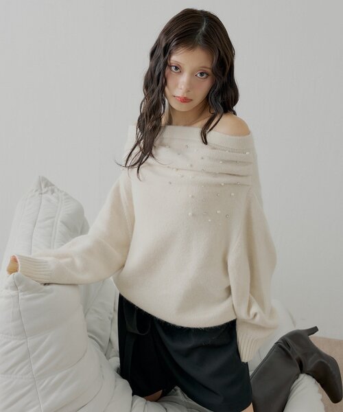 フーズフーチコ アンゴラ2wayニット Chico（チコ）の「アンゴラ2WAYプルオーバー（ニット/セーター）」 - WEAR