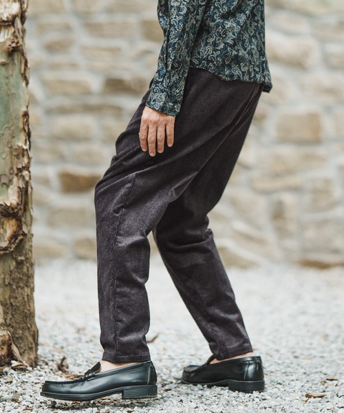 「CAMBIO」 コーデュロイパンツ L ブラック メンズ_画像4
