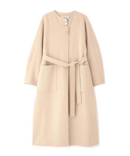 ADORE（アドーア） ノーカラーコート コート ピュアカシミヤコート