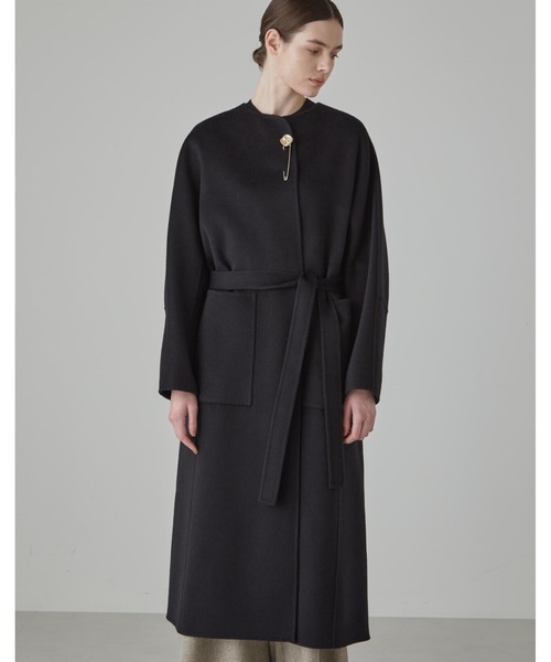ADORE（アドーア） ノーカラーコート コート ピュアカシミヤコート
