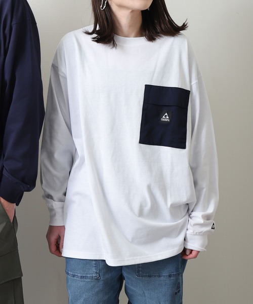 「GERRY」 長袖カットソー LARGE グレイッシュベージュ レディース_画像2