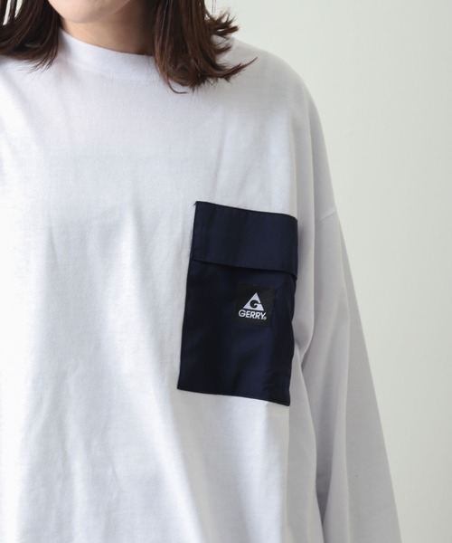 「GERRY」 長袖カットソー LARGE グレイッシュベージュ レディース_画像4