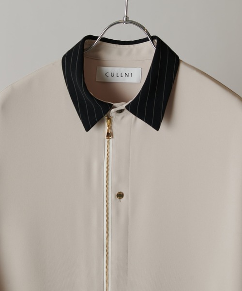 シャツ 「CULLNI exclusive for Lui's」クレリック半袖ZIPシャツジャケット メンズの画像