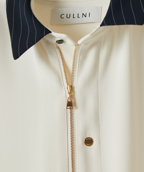 シャツ 「CULLNI exclusive for Lui's」クレリック半袖ZIPシャツジャケット メンズの画像