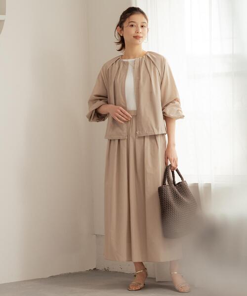 ニット セーター 「洗える/清涼感」袖スリットニットプルオーバー レディースの画像