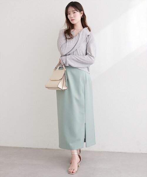 【NATURAL】クレープ コットン カーディガン natural couture カーディガン ランダムクレープカットソー2WAYカーデ