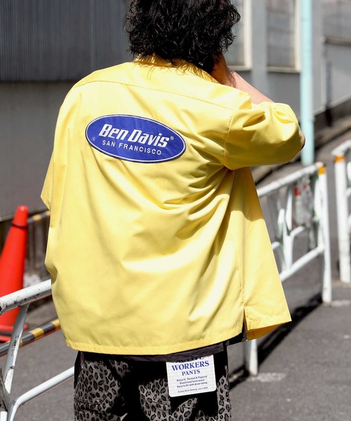 「BEN DAVIS」 半袖シャツ M イエロー メンズ_画像6