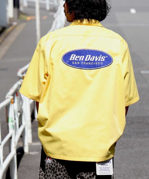 「BEN DAVIS」 半袖シャツ M イエロー メンズ_画像7