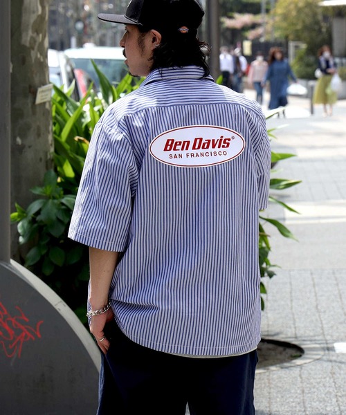 「BEN DAVIS」 半袖シャツ M イエロー メンズ_画像10