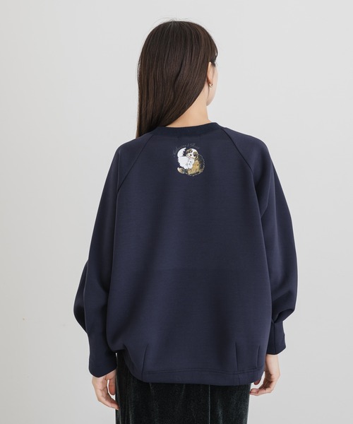 「KATHARINE ROSS」 スウェットカットソー MEDIUM ネイビー レディース_画像7
