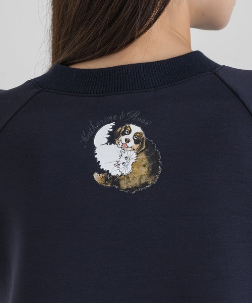 「KATHARINE ROSS」 スウェットカットソー MEDIUM ネイビー レディース_画像8