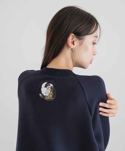 「KATHARINE ROSS」 スウェットカットソー MEDIUM ネイビー レディース_画像9