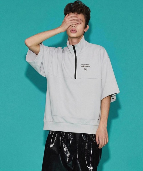SHAREEF（シャリーフ） tシャツ GEORGETTE JQ HALF-ZIP S/S メンズ