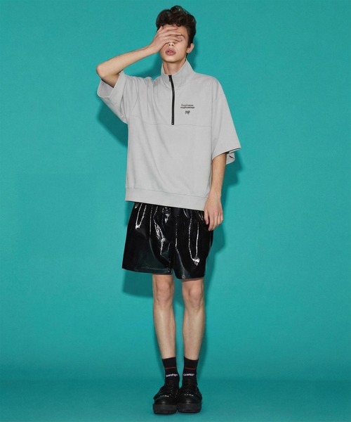 SHAREEF（シャリーフ） tシャツ GEORGETTE JQ HALF-ZIP S/S メンズ