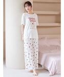パジャマ ルームウェア 「接触冷感」ハート柄ロ...の詳細画像1