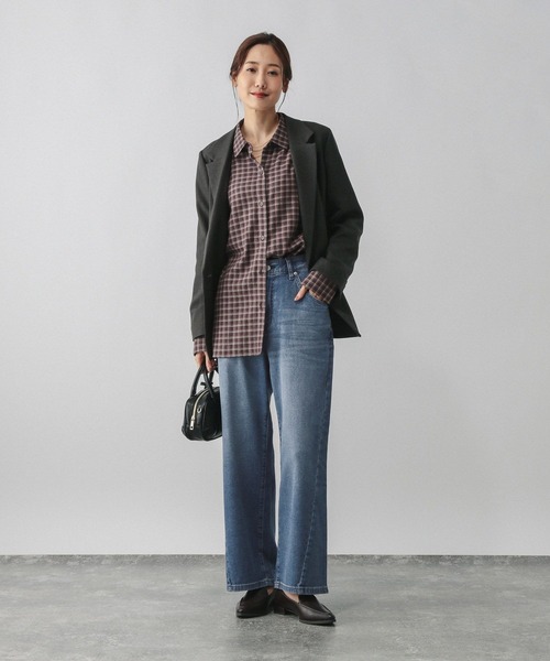 「GLOBAL WORK」 デニムパンツ MEDIUM サックスブルー レディース_画像7