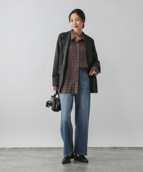 「GLOBAL WORK」 デニムパンツ MEDIUM サックスブルー レディース_画像8