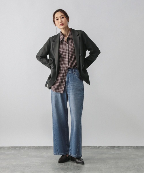 「GLOBAL WORK」 デニムパンツ MEDIUM サックスブルー レディース_画像9
