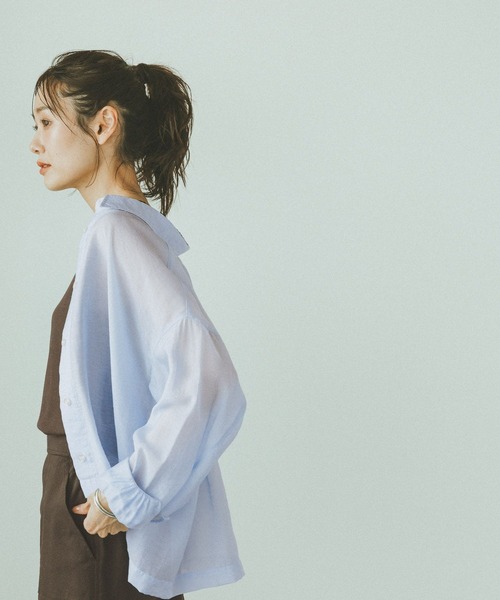 GLOBAL WORK（グローバルワーク） ブラウス シャツ シルキータッチ 