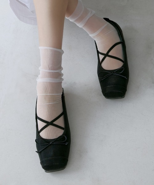 バレエシューズ パンプス TOE CAP BALLET FLATSの画像