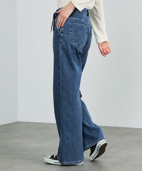 「EDWIN」 デニムパンツ SMALL ライトインディゴブルー レディース_画像3