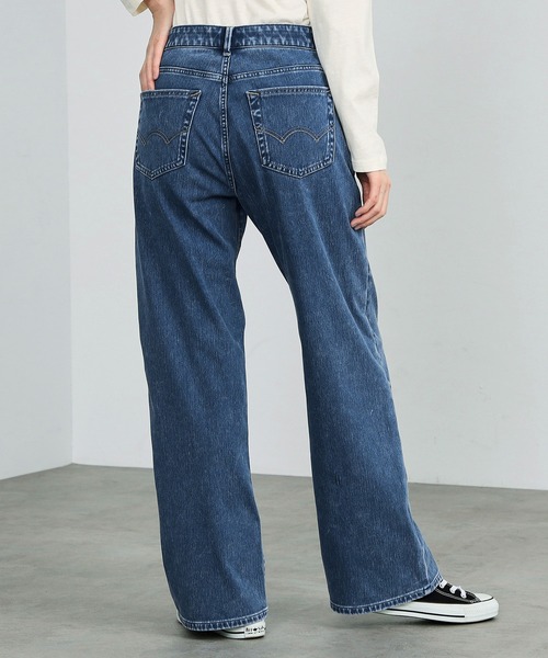 「EDWIN」 デニムパンツ SMALL ライトインディゴブルー レディース_画像4