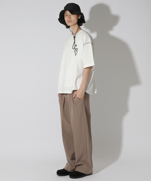 LAKOLE（ラコレ） tシャツ Bロゴ配色ステッチT / 672856 メンズ