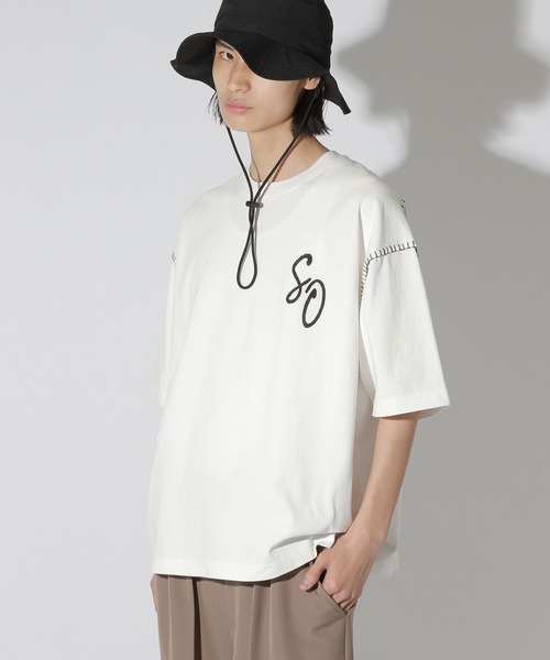 LAKOLE（ラコレ） tシャツ Bロゴ配色ステッチT / 672856 メンズ
