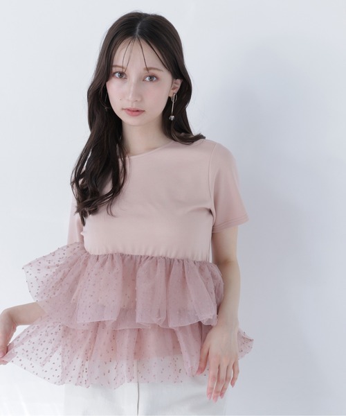 tシャツ 「追加生産予約」カットドビーティアードカットソー レディースの画像