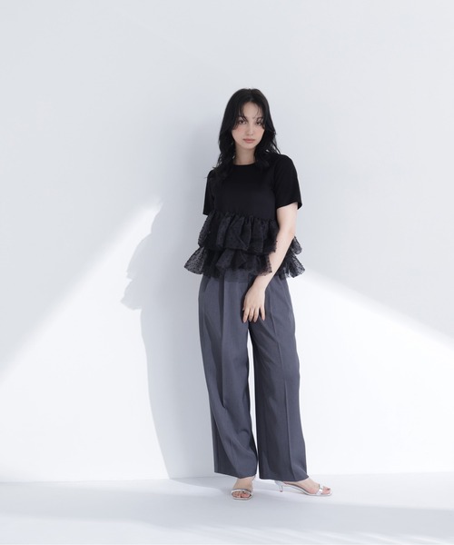 tシャツ 「追加生産予約」カットドビーティアードカットソー レディースの画像