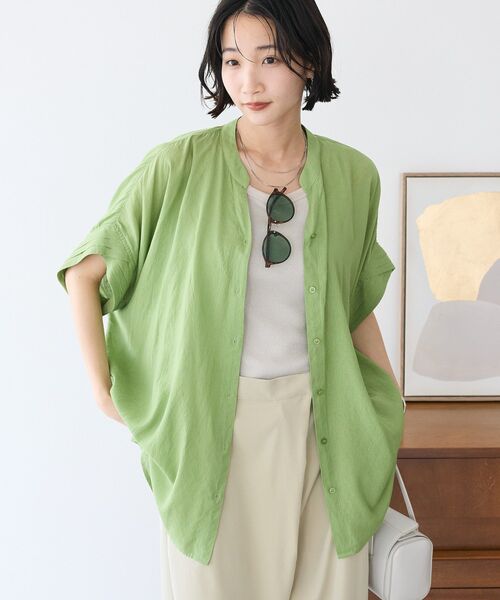 「CRAFT STANDARD BOUTIQUE」 半袖チュニック FREE ベージュ レディース_画像2