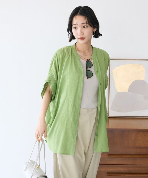 「CRAFT STANDARD BOUTIQUE」 半袖チュニック FREE ベージュ レディース_画像3