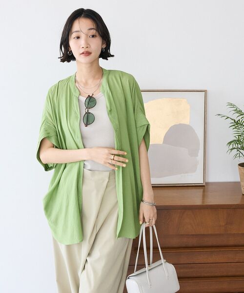 「CRAFT STANDARD BOUTIQUE」 半袖チュニック FREE ベージュ レディース_画像4