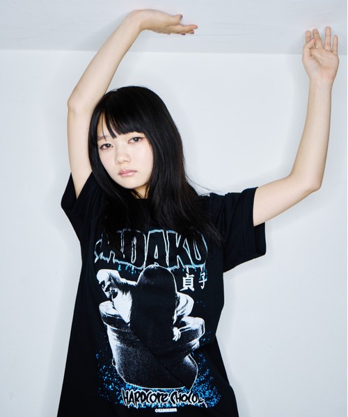 すじこ様ブラックシャツ翌日発送 tシャツ 貞子（怨念ブラック） メンズ レディース : ZOZOTOWN Yahoo!店