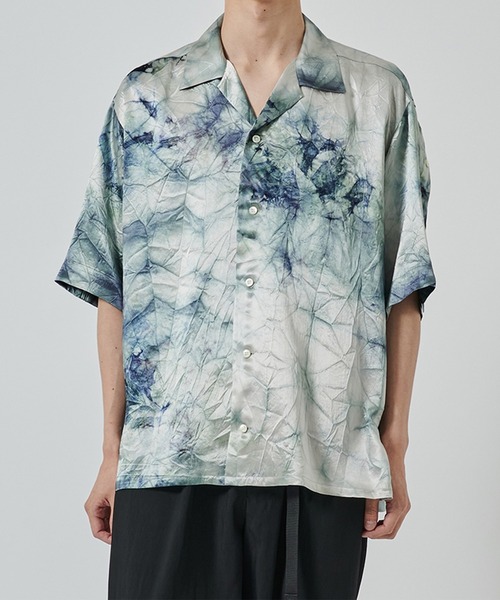 UJOH（ウジョー） シャツ 半袖 「UJOH HOMME」Slit Sleeve Open Collar